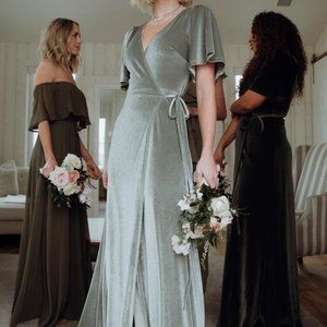 Baltic Born Meghan Velvet Wrap Maxi Dress